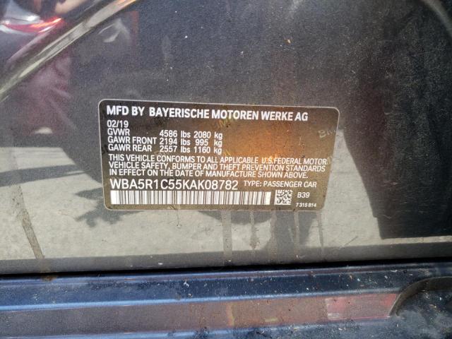 2019 BMW 330I VIN: WBA5R1C55KAK08782 Lot: 60930124