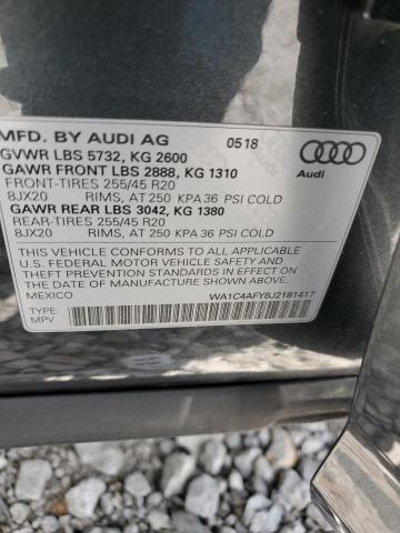 2018 AUDI SQ5 PRESTI WA1C4AFY8J2181417