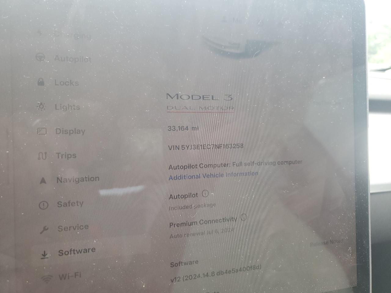 5YJ3E1EC7NF163258 2022 Tesla Model 3