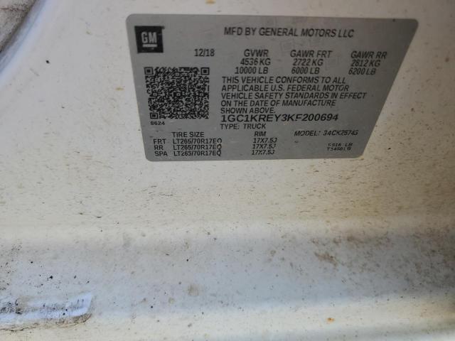 2019 CHEVROLET 2500 HD 1GC1KREY3KF200694