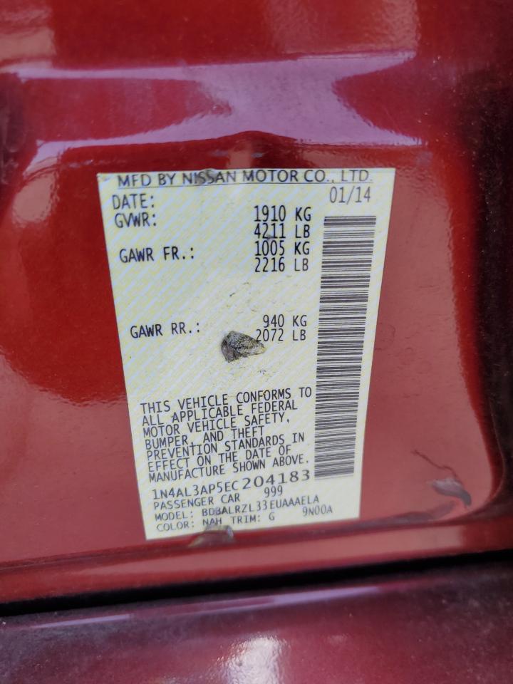 1N4AL3AP5EC204183 2014 Nissan Altima 2.5