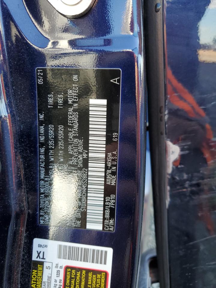 5TDXBRCH4MS528822 TOYOTA HIGHLANDER 2021