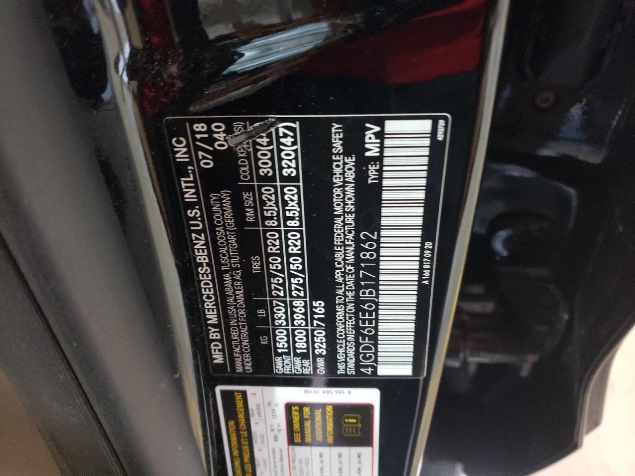 4JGDF6EE6JB171862 2018 Mercedes-Benz Gls 450 4Matic