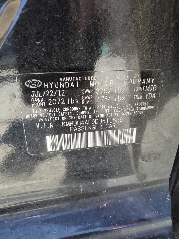 KMHDH4AE9DU611859 2013 Hyundai Elantra Gls