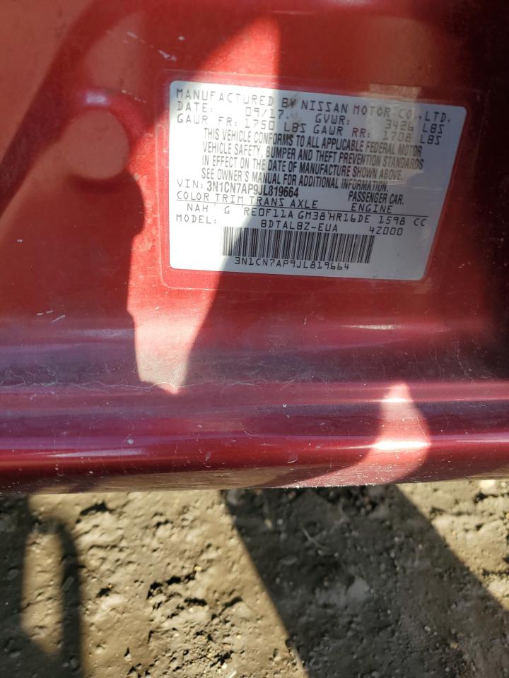3N1CN7AP9JL819664 NISSAN VERSA 2018