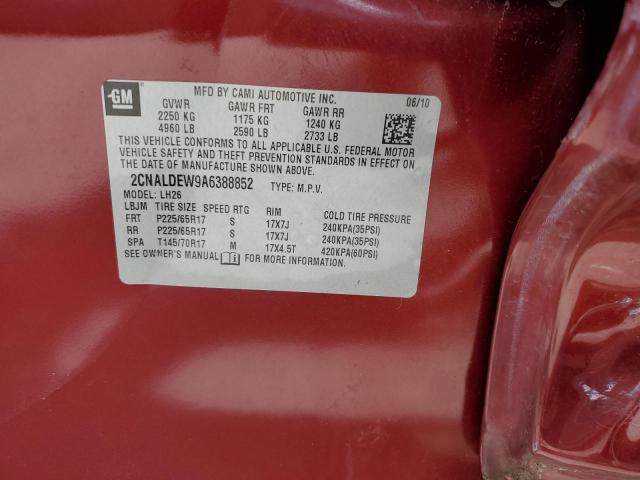 2010 Chevrolet Equinox Lt VIN: 2CNALDEW9A6388852 Lot: 60682444