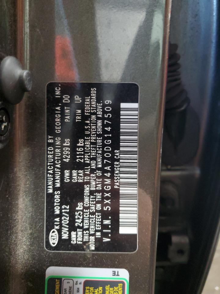 5XXGM4A70DG147509 2013 Kia Optima Lx