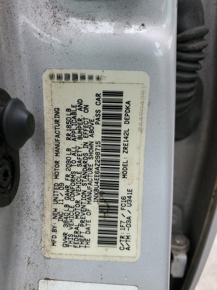 1NXBU4EE6AZ298715 2010 Toyota Corolla Base