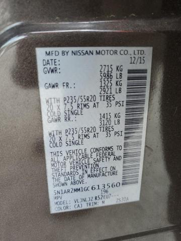 2016 NISSAN PATHFINDER - 5N1AR2MM1GC613560