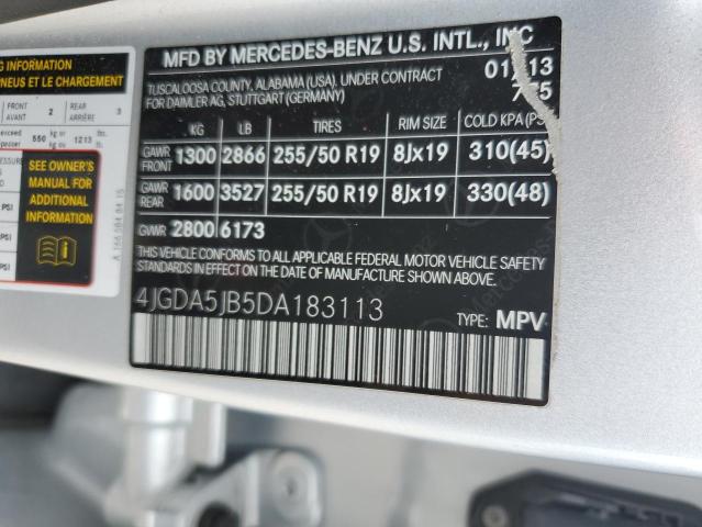 VIN 4JGDA5JB5DA183113 2013 Mercedes-Benz ML-Class, 350 no.13