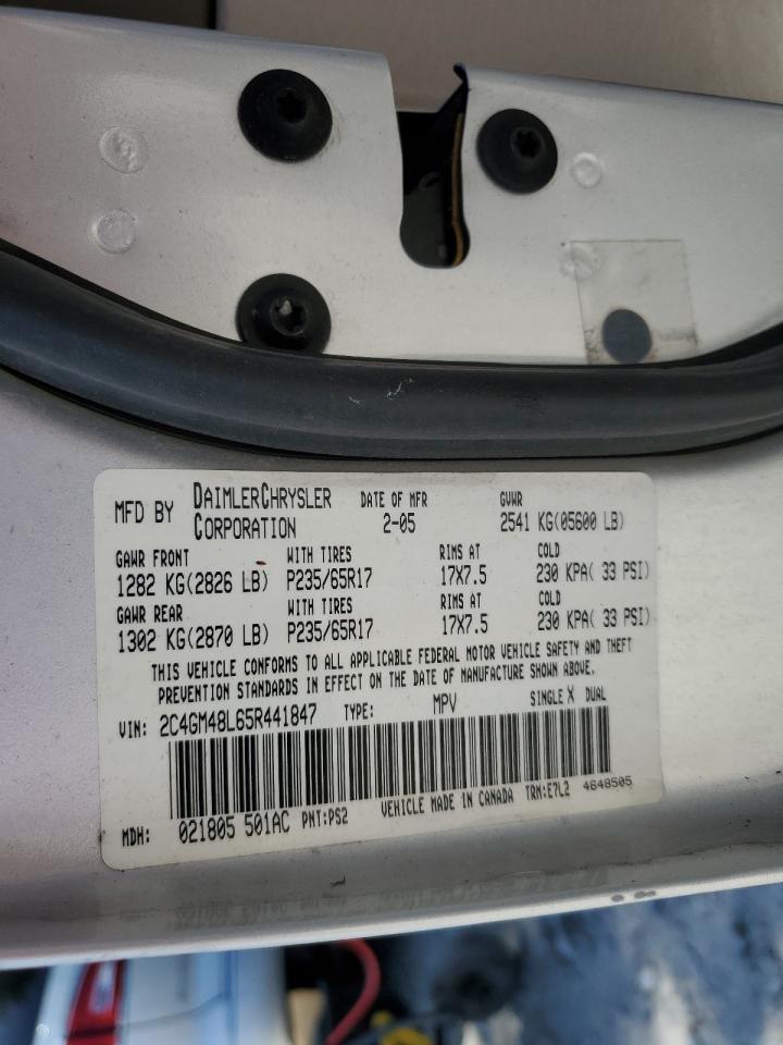 2C4GM48L65R441847 2005 Chrysler Pacifica