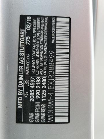 2018 Mercedes-Benz C 300 VIN: WDDWF4JBXJR388499 Lot: 59889224