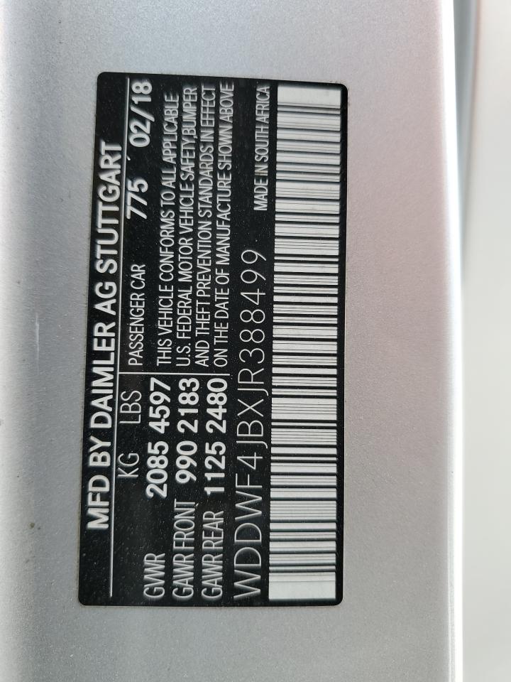 WDDWF4JBXJR388499 2018 Mercedes-Benz C 300