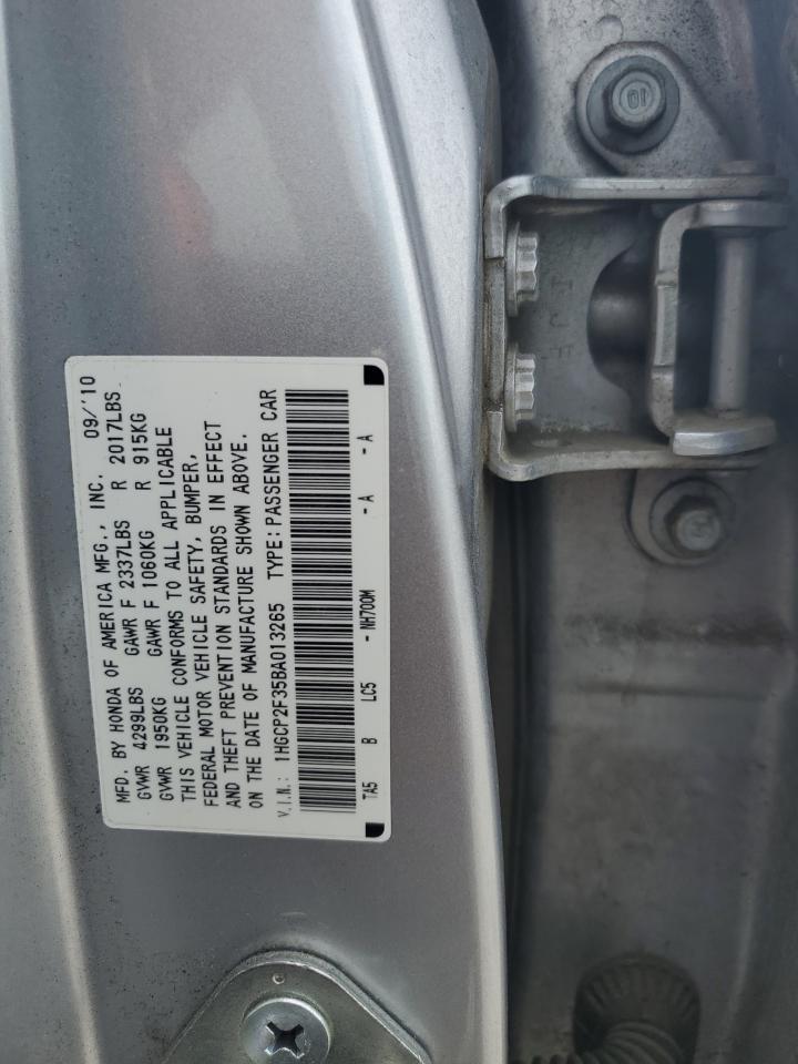 1HGCP2F35BA013265 2011 Honda Accord Lx