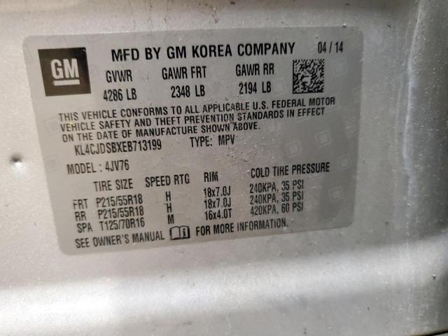 2014 Buick Encore Premium VIN: KL4CJDSBXEB713199 Lot: 58245224