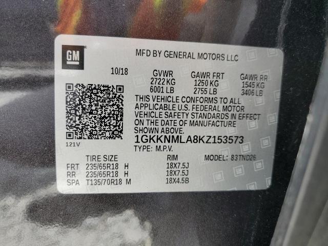 2019 GMC ACADIA SLT - 1GKKNMLA8KZ153573