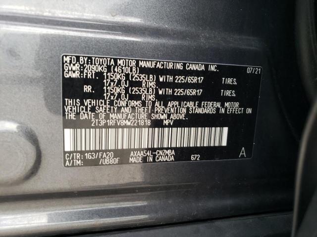 2021 Toyota Rav4 Xle VIN: 2T3P1RFV8MW221818 Lot: 55334724