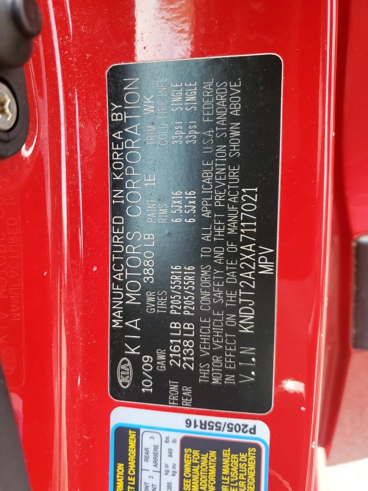 KNDJT2A2XA7117021 2010 Kia Soul +