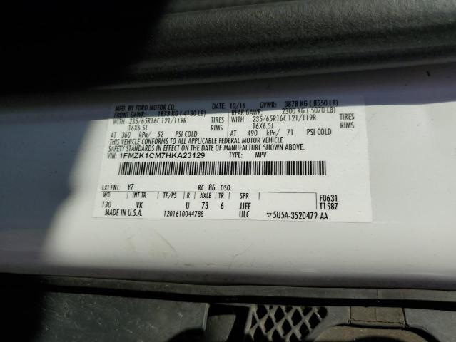 2017 Ford Transit T-150 VIN: 1FMZK1CM7HKA23129 Lot: 59205794