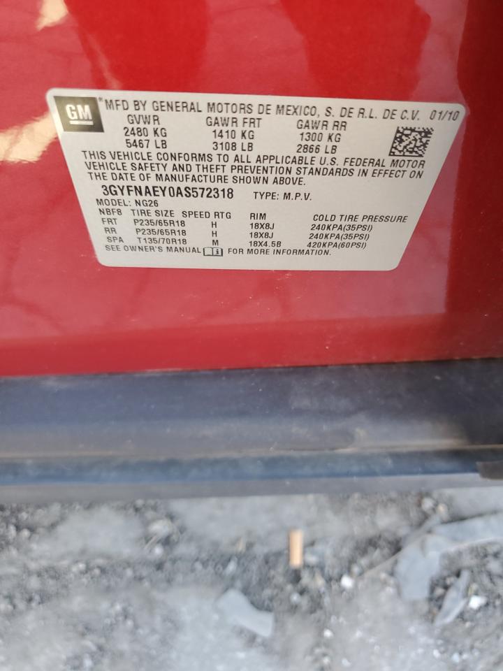 3GYFNAEY0AS572318 2010 Cadillac Srx Luxury Collection