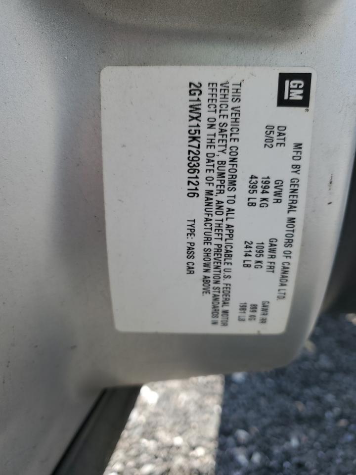 2G1WX15K729361216 2002 Chevrolet Monte Carlo Ss