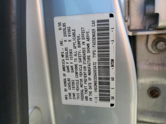 2006 Honda Accord Lx VIN: 1HGCM66326A002472 Lot: 57460354