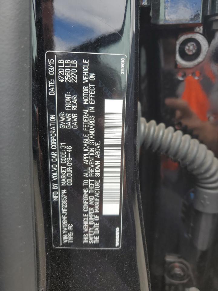 YV126MFJ1F2365714 2015 Volvo S60