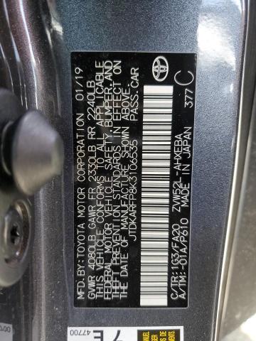 2019 Toyota Prius Prime VIN: JTDKARFP8K3106535 Lot: 57642364