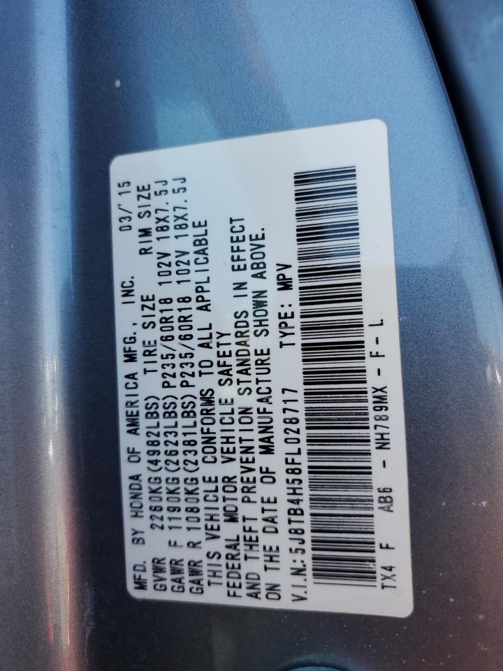 5J8TB4H58FL028717 2015 Acura Rdx Technology