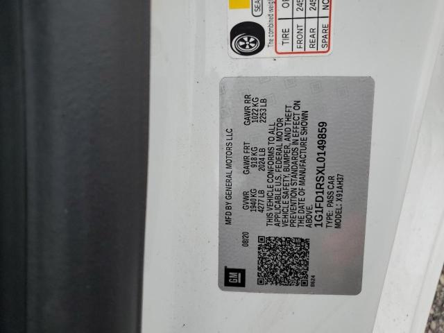 2020 Chevrolet Camaro Lt VIN: 1G1FD1RSXL0149859 Lot: 58632944