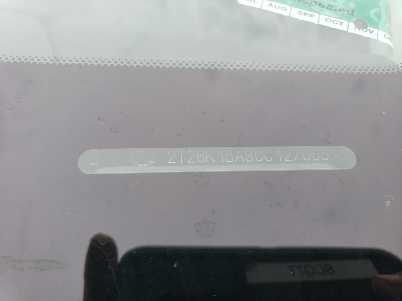 2T2BK1BA8CC127065 2012 Lexus Rx 350