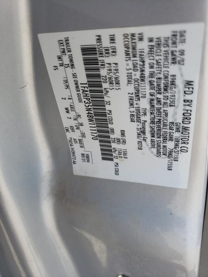 1FAHP35N48W111170 2008 Ford Focus Se