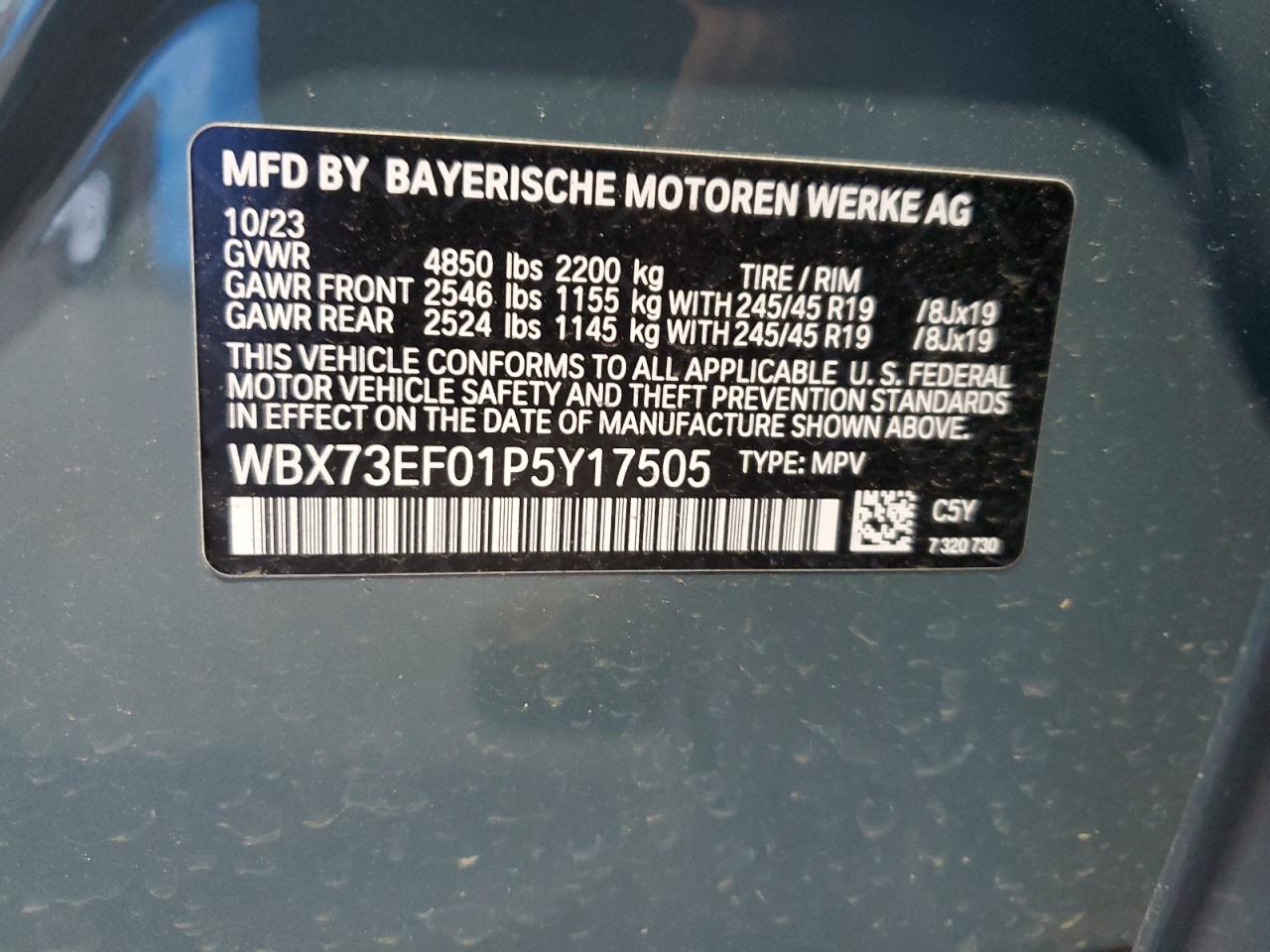 WBX73EF01P5Y17505 2023 BMW X1 xDrive28I