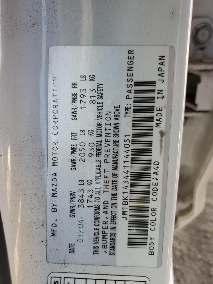 JM1BK143441144051 2004 Mazda 3 Hatchback