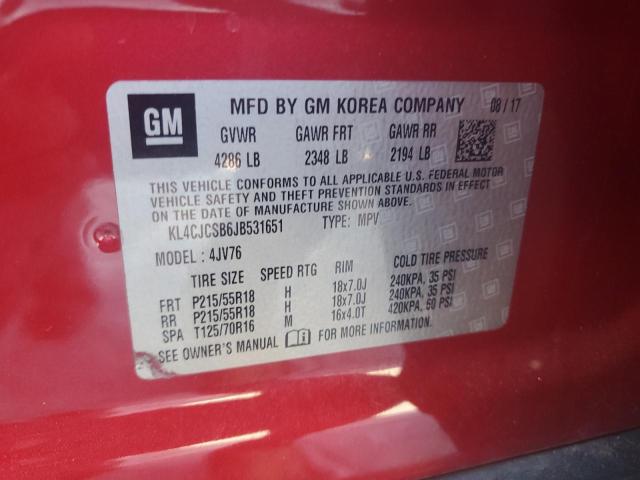 2018 Buick Encore Essence VIN: KL4CJCSB6JB531651 Lot: 60506434