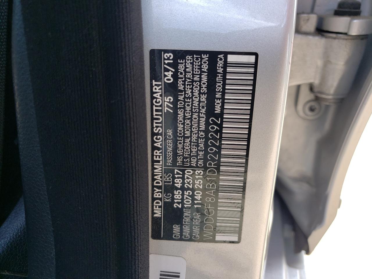 WDDGF8AB1DR292292 2013 Mercedes-Benz C 300 4Matic