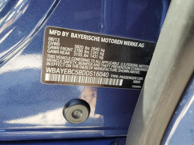 2013 BMW Alpina B7 VIN: WBAYE8C58DDS16040 Lot: 58269094