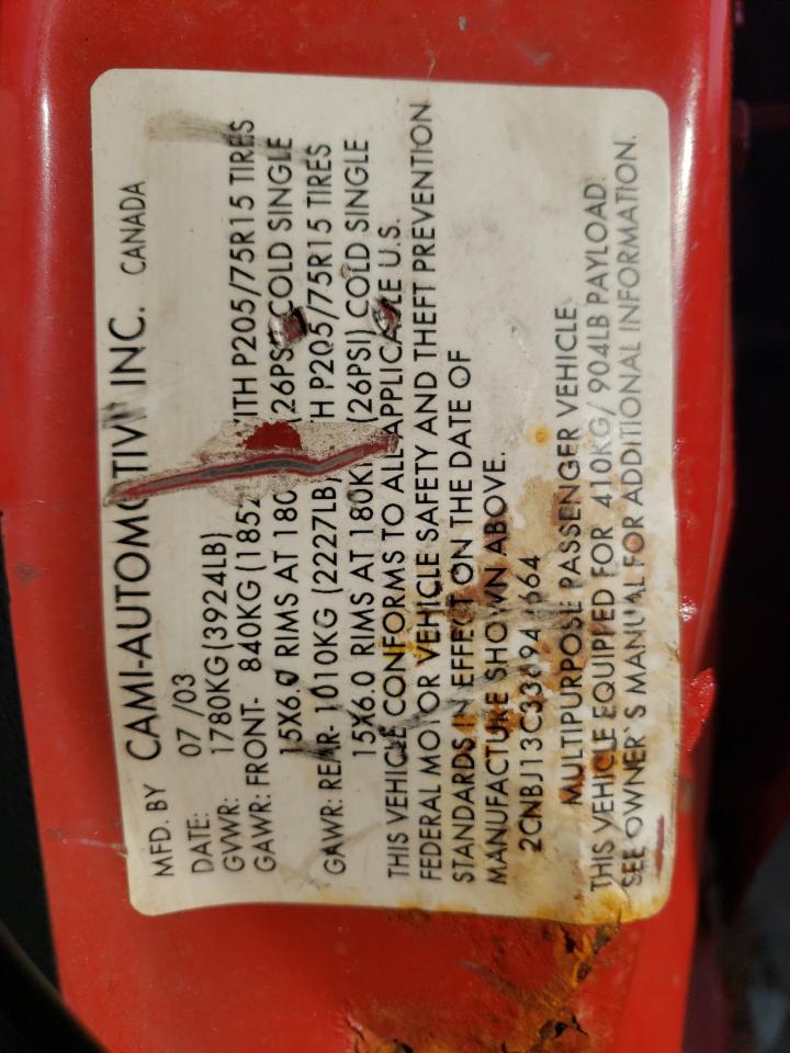 2CNBJ13C336949664 2003 Chevrolet Tracker