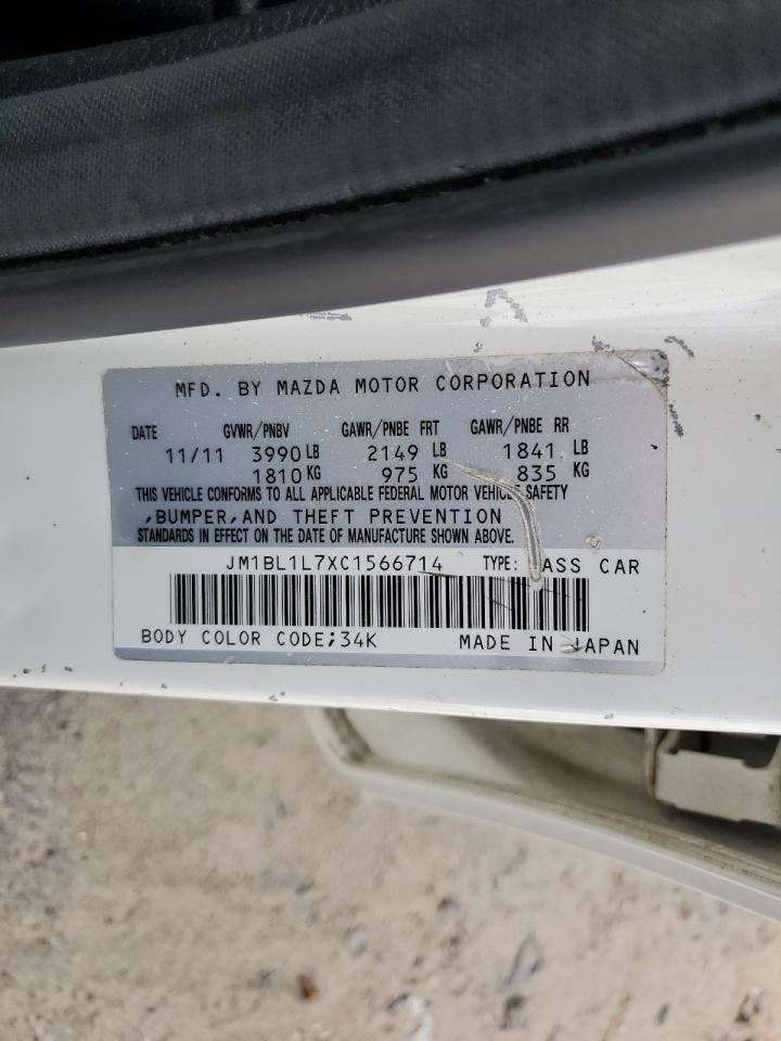 JM1BL1L7XC1566714 2012 Mazda 3 I