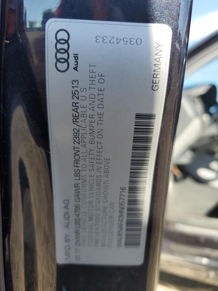 WAUENAF43HN057716 2017 Audi A4 Premium Plus