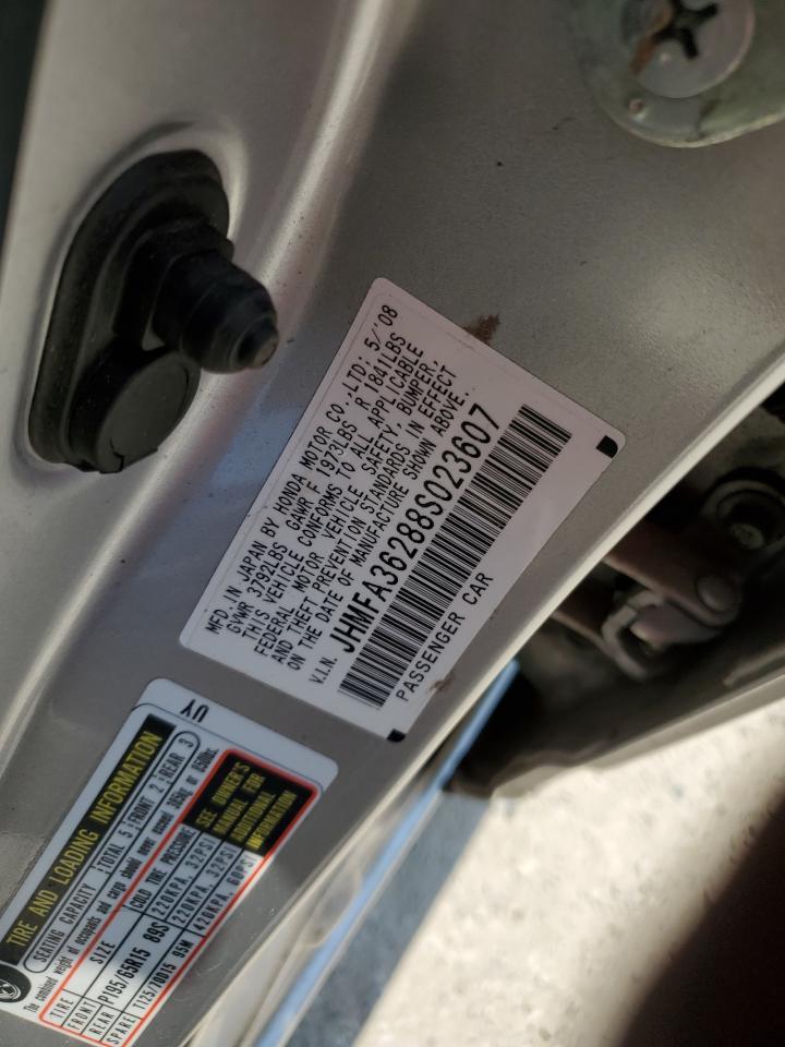 JHMFA36288S023607 2008 Honda Civic Hybrid