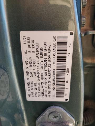 1HGCP26838A039383 2008 Honda Accord Exl