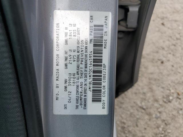 2012 Mazda 3 I VIN: JM1BL1M70C1645954 Lot: 59468364