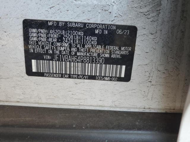 2023 Subaru Wrx Premium VIN: JF1VBAH64P8813390 Lot: 58724334