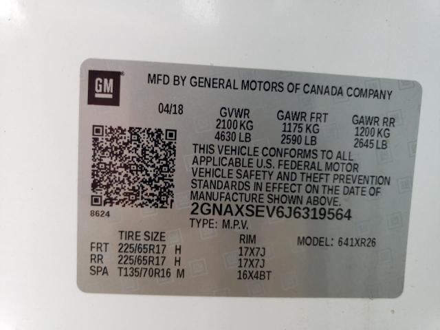 2018 CHEVROLET EQUINOX LT - 2GNAXSEV6J6319564