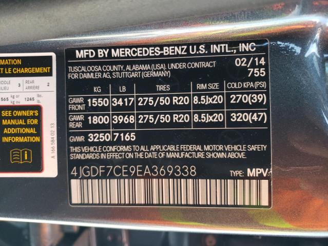 VIN 4JGDF7CE9EA369338 2014 Mercedes-Benz GL-Class, ... no.14