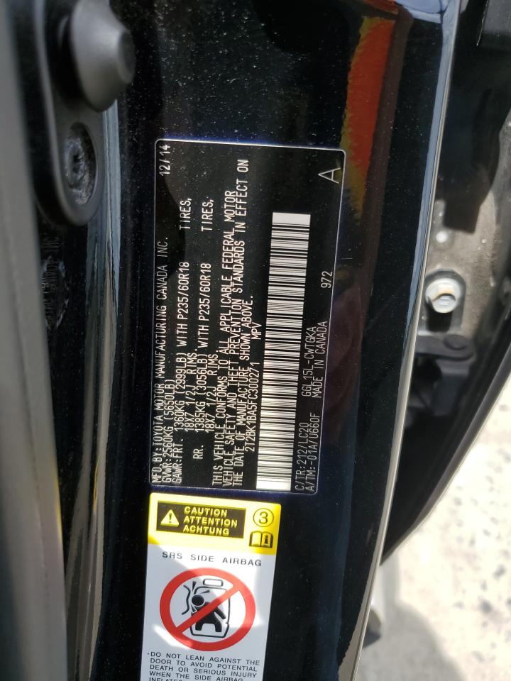 2T2BK1BA5FC300271 2015 Lexus Rx 350 Base