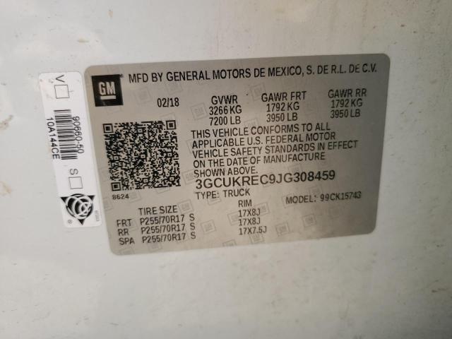 2018 CHEVROLET SILVERADO - 3GCUKREC9JG308459