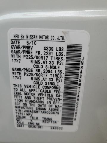 2010 Nissan Rogue S VIN: JN8AS5MT7AW023679 Lot: 60860644