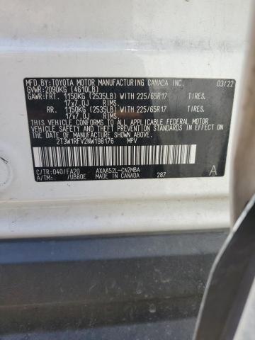 2022 Toyota Rav4 Xle VIN: 2T3W1RFV2NW198176 Lot: 60818104